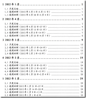 每周和月度总结2012