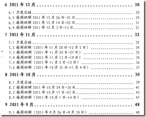每周和月度总结2011