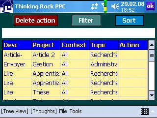 PocketPC companion for ThinkingRock